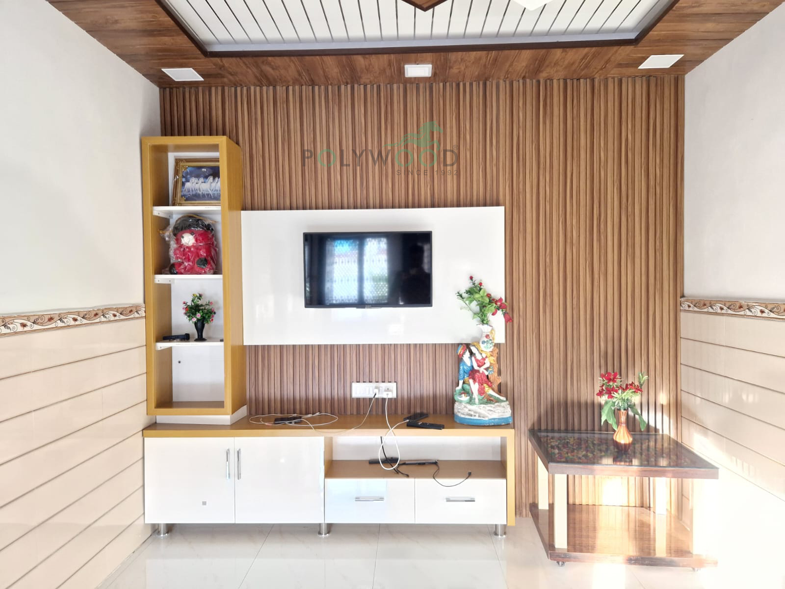 Fluted Panel TV Unit